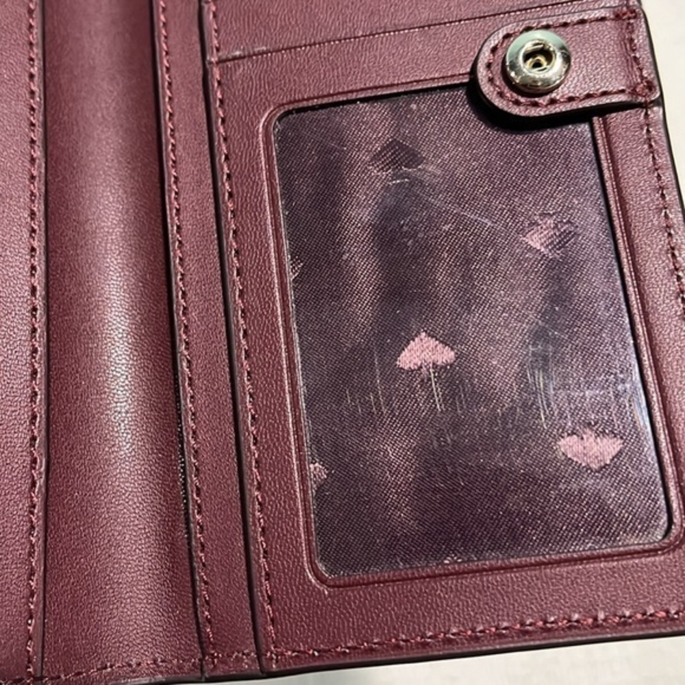 Kate Spade wallet folder purple snap button several card holders signature spade - Picture 8 of 9